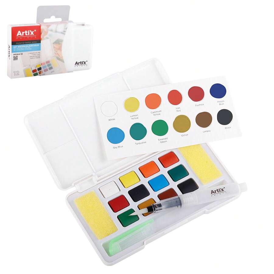Dam WATERCOLOR PAINT SOLID 12 COLORS - Multicolor - View 1