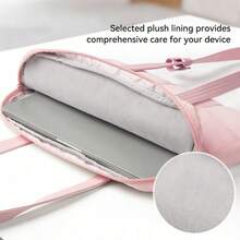 DANYCASE 13.3-15.6 Inch Laptop Bag, Portable Computer Bag, Laptop Storage Bag, Lightweight Solid Color Tablet Bag, Unisex , Laptop Case - Pink - View 4