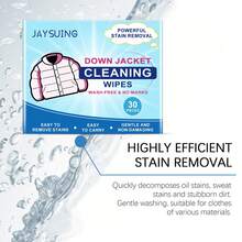 JAYSUING Down Jacket Cleaning Wipes, Stain & Oil Remover, Portable Mini Wipes For White Sneakers And Down Jackets - 1 Box Pink Panda - View 7