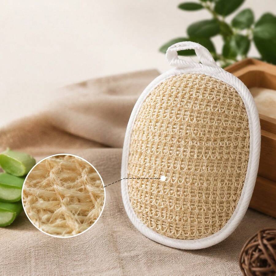 Exfoliating Bath Scrub Towel, Jute Bathing Cloth, Sisal Scrubbing Towel, Cleaning Bath Supplies - A - View 1