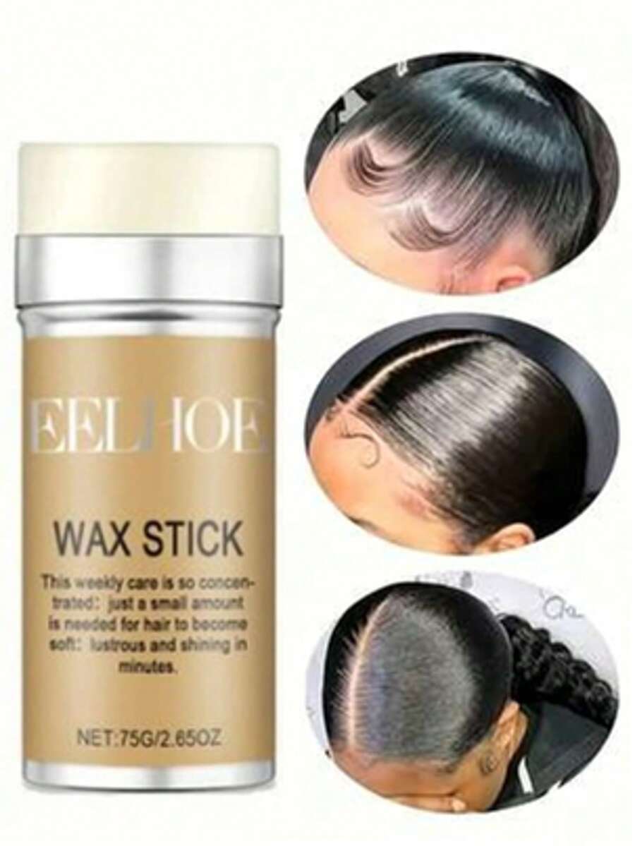 EELHOE 75g Hair Styling Wax, Anti-Frizz & Flyaway Control, Natural Shine, Solid Styling Wax, Portable For Adults And Kids - Multi-color - View 1