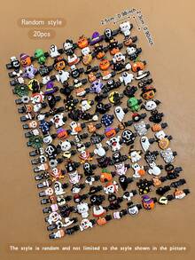 20pcs Random Style Halloween Hair Clips, Suitable For Holiday Wear Hair Accessories - Multicolor - View 10