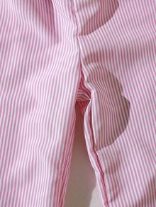Girls' Striped Long Pants, New Spring/Autumn Drape Casual Wide Leg Pants, Versatile Children's Trousers - Multicolor - View 5