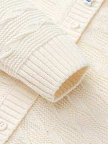 Balabala Tween Girls Knit Cardigan Soft Sweater Top Spring Autumn - White Tone - View 7