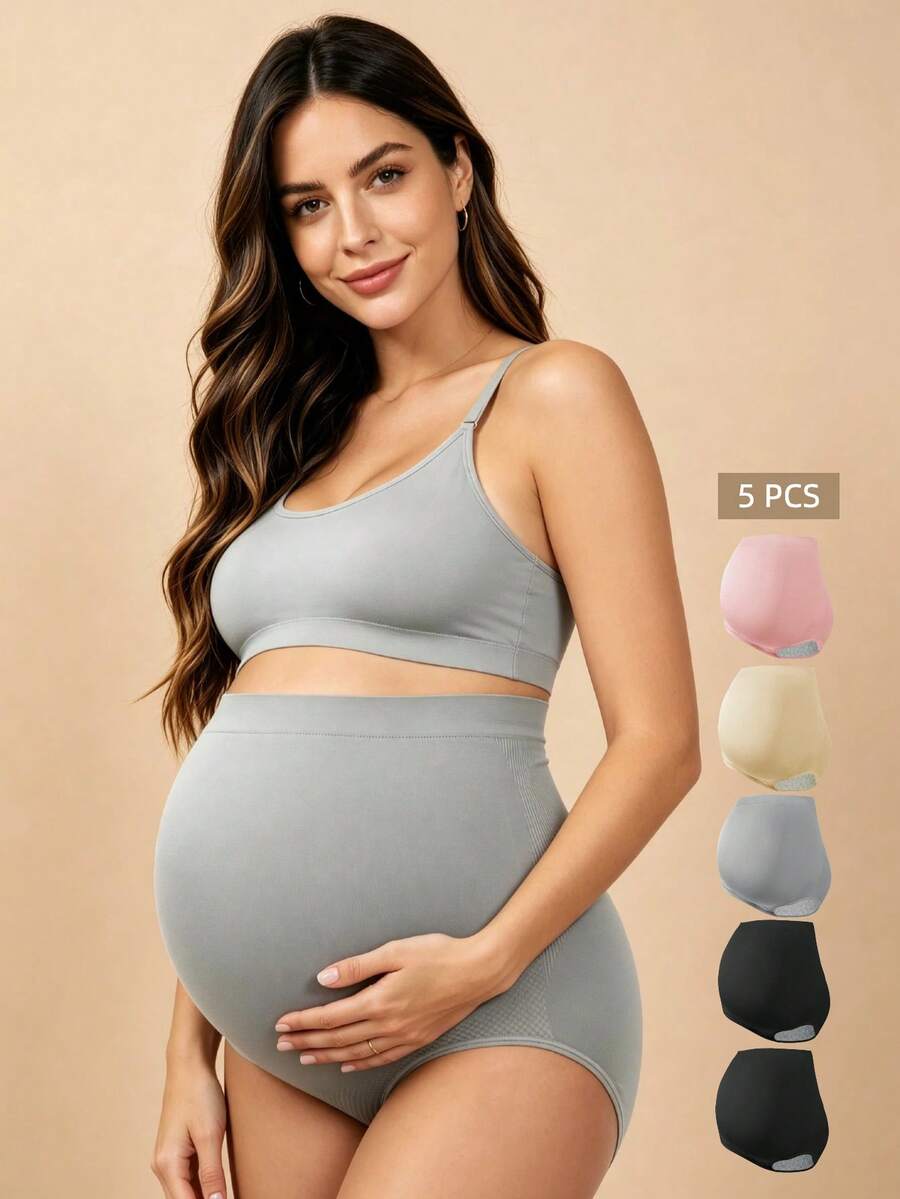 Hart & Haze 5 High-Waist, Comfortable And Soft Maternity Panties. For Mother - Multicolor - View 1