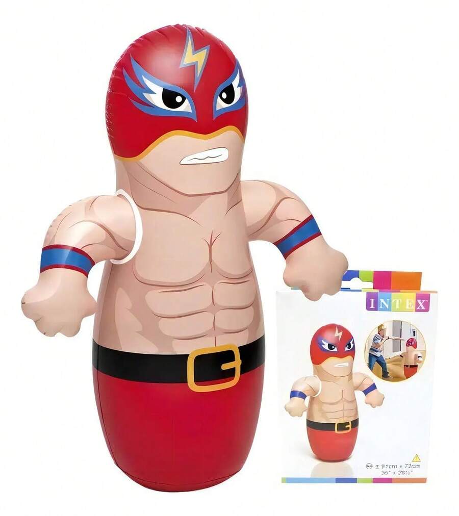 Muñeco Ilable Punching Bag Luchador Para Niño - Negro - Ver 1