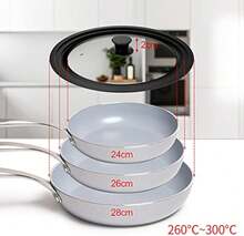 Black Universal Glass Pot Lid For 24/26/28 Cm Diameter Pots, Silicone Rim With Steam Vent - White - View 5