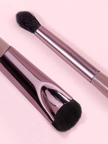 Dual‑End Concealer & Eyeshadow Makeup Brush, Spoon‑Shape Foundation Brush, Precision Detail Cosmetic Brush For Blemish Dark Circles Covering - Rusty Rose - View 4