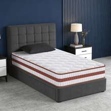 Mattress 90x190, Height 26 Cm, Spring Mattress 7-Zone Ergonomics, Firmness Level H3, Breathable, Antibacterial, Hypoallergenic - White - View 9