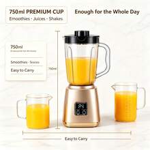 Wireless Portable Blender, 1500mAh Lithium Battery, USB Rechargeable Electric Juice Cup With 3 Speed Modes, Multifunctional Fresh Juice Milkshake Machine, Travel Camping Outdoor Home Kitchen Mini Fruit Blender For Household Use - Multicolor - View 9
