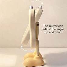 OBOVAY Cute Cartoon Desktop Makeup Mirror With Stand, High-Definition Ins-Style Princess Vanity Mirror, Large Base Support, Portable For Bedroom And Dorm, Cute Room Decor, Back To School Dorm Essential, Great Gift For Girls, Home Decor Ornament - Multicolor - View 12