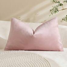 1pc/2pcs Velvet Solid Color Decorative Throw Pillow Cover (Pillow Insert Not Included), Square Cushion Cover, Holiday Home Decor Pillow, Soft & Comfortable Linen-Like Fabric, Modern Decor For Sofa, Bedroom, Dorm - Pink - View 13