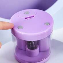 Electric Pencil Sharpener, Automatic Pencil Sharpener, Portable Kids Pencil Sharpener, Fast Sharpening Blade, Suitable For #2/Colored Pencils (6-8mm)/School/Classroom/Office/Home (Multiple Colors Available) - Single Piece - View 9