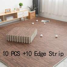 XISIYUJZ Keset Lantai Busa Motif Kayu EVA, Lantai Puzzle Saling Terhubung dengan Pinggiran - Cocok untuk Rumah, Ruang Bermain, Ruang Bawah Tanah, Apartemen, Studio Tari - MultiWarna - View 16