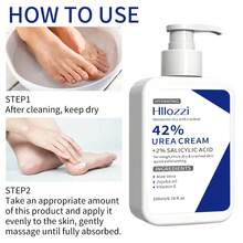 Hllozzi 42% Urea Cream + 2% Salicylic Acid, Suitable For Rough, Thick, Dry, Cracked Skin. Light Beige. Contains Plant-Derived Squalane, Exfoliates And Moisturizes, Provides All-Day Hydration And Protection. Specifically Designed For Feet, Knees And Elbows. - Urea Cream - View 7