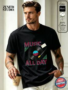 Camisetas de hombre - Negro - Ver 1