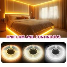 5V Battery Box Connected COB LED Strip, 1USB COB High Density LED Strip - 3 Colors Optional, Dimmable Flexible, Suitable For Under Cabinet, Bedroom, Mirror, Kitchen And Backlight Lighting (Battery Not Included) - Multicolor - View 3