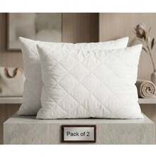 H&R Premium Luxury Quilted Pillows Ultra Soft Hotel Quality Bedding For Back Side Sleepers Pack Of 1 2 4 - White - View 8