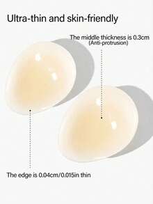 4pcs Women's Silicone Breast Lift Tape, Ultra-Thin Pure Silicone Support Lift Invisible Strapless Breast Petals Breast Lift Tape - Multicolor - View 2