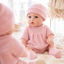 12 Inch Reborn Doll With Fashionable Cute Exquisite Pink Outfit, Suitable For Children 3 Years And Above (Includes Doll) - Pink - View 3
