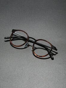 1副高品質鈦合金男士素鏡片中性超輕圓框眼鏡 - A - 查看 1
