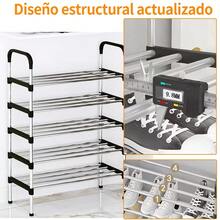 Shoe Rack Organizer 24-Pair Capacity 5/6/7/8 Tiers - Black - View 4