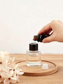 Black Glass Aromatherapy Bottle Set-Includes Lid, Stopper, Funnel, And Diffuser Sticks. Suitable For Daily Home Use In Areas Like The Living Room Or Bathroom; Makes A Practical Gift For Women, Perfect For Halloween Or Christmas. - Multicolor - View 5