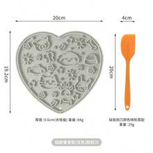 2pcs Love's Licking Pad Licking Mat + Cleaning Scraper Set Dog Licking Plate Pet Silicone Suction Slow Feeder Mat Anti-Choke Aesthetic Mat - 50ml - View 14
