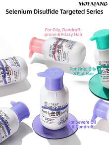 MOFAJANG Sampo Pengontrol Minyak & Penghalus Selenium Sulfide 300ml, Untuk Rambut Berminyak, Ketombe & Kusut, Pengontrol Minyak Tahan 72 Jam, Mengurangi Kulit Kepala Berminyak, Faktor Perbaikan 3D, Meredakan Ketidaknyamanan Kulit Kepala, Memberikan Efek Rambut Bervolume - Berminyak, kusut (berbedak) - View 2