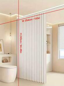 1PC-Minimalist Folding Room Divider Curtain, Thick Fabric, Excellent Light Blocking, Strong Privacy, Suitable For Living Room, Bedroom, Walk-In Closet, Bathroom And Balcony, Space-Saving, Durable And Easy To Clean - ML0 - View 10