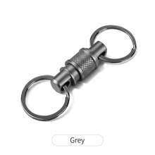 MIYIN Aluminum Alloy Quick Release Keychain, 360° Swivel Detachable Key Ring With Anti‑Slip Texture, Practical Key Pendant Accessory For Home And Car Keys - Multicolor - View 13