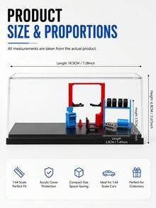 1 Set Collectible Miniature Transparent Display Box Car Repair Kit, 1:64 Scale Car Repair Scene Decorative Accessories, Can Be Used As Photography Scene Props, Miniature Craft Enthusiast Collection, Creative Birthday And Holiday Gift For Friends - Multicolor - View 11