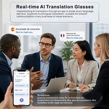 SENBONO AI Smart Glasses Camera, 8MP HD Video Glasses With Audio, Real-Time Translation, Bluetooth Calls And Music, Touch Control, Unisex Wearable Camera Glasses For Outdoor Travel, Video Recording, Photography - View 3