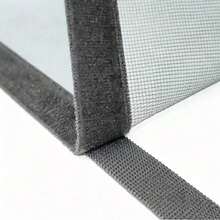Grey Zipper Screen Door Customization, Home Indoor/Outdoor Window Mosquito Netting, Self-Installable High Transparency Mesh, Easy Opening/Closing Bedroom Window Insect Screen, Customizable And Trimmable - Grey Mesh With Grey Trim and Center Zipper - View 2