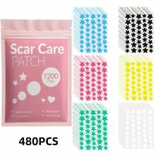 480/1200PCS 6-Color Star-Shaped Scar Patches, Waterproof And Sweat-Resistant, Day And Night Use, Scar Concealment, Seamless And Non-Caking, Gentle And Non-Irritating - View 9
