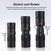 10-300X40 Zoom High Definition Professional Portable Monocular Telescope For Outdoor Phone Photography - A - View 5