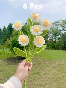 1/5/10/15/30 件装钩编雏菊，人造植物，房间装饰，秋季装饰，仿真花，植物，花园，桌面装饰 - 小雛菊 - 查看 23