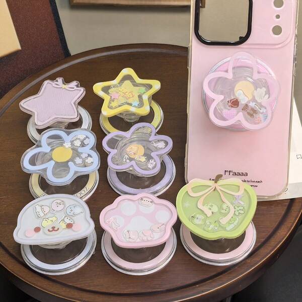 1pc Cute Cartoon Design Rocking MagSafe Magnetic Phone Stand, Strong Adsorption Slouchy Person Gadget For Desktop