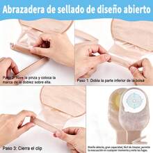 Bolsas de ostomía desechables (paquete de 10), no tejidas, no irritantes para la piel - tamaño universal 15-76 mm, bolsas fecales, seguras e impermeables - Ver 4