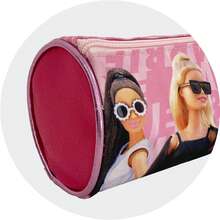 Dam Round Pencil Case Barbie Deluxe. Fully Lined And Customized Interior. - Pink - View 5