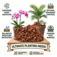 Large Particle Desalinated Coconut Shell Fiber Soil For Plants High Quality Plant Cultivation Material Soil Amendment Garden Accessories For Orchids Succulents Potted Plants Root Protection Indoor Outdoor Reusable Compostable Substrate DIY Planting - Camel - View 2