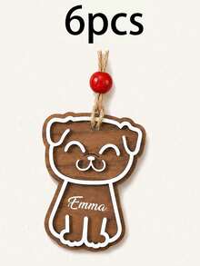 Custom Cat Dog Christmas Ornament, Personalized Name Tree Hanging Decor, Rustic Pet Holiday Style, Customized Name Christmas Tree Decoration, Customizable Cat Dog Keepsake, Festive Home Decor, Christmas Gift For Family, Home Decor, Family, Friends - Multicolor - View 16