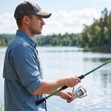 KecchKrezing Medium-Heavy Carbon Fiber Telescopic Straight Handle Fishing Rod 2000 Model Spinning Reel Set, Includes Lures, Fishing Line, Hooks And Carrying Bag, Perfect Gift For Friends, River And Lake Bass Fishing - Green - View 7