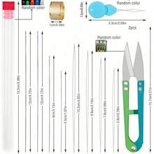 24/31/32/Set DIY Beading Needles, Includes Middle Hole Beading Needles, Thin Long Seed Bead Needles, Jewelry Making Tools For Bracelets, Necklaces - View 6
