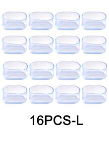 16/8/4pcs Thickened Silicone Furniture Leg Pads - Transparent Table Leg Covers, Chair Foot Pads - Silent, Noise-Reducing, Floor Protection, Wear-Resistant And Protect Chair Legs, Suitable For Sofa, Stool, Table - Multicolor - View 18