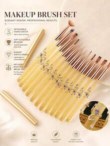 1Pc Detachable Snake Decor Nail Art Brush, Yellow Translucent Acrylic Handle Nail Liner Pen For UV Gel Drawing Painting Carving - Yellow - View 1