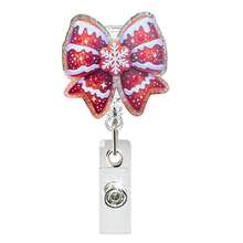 1pc Christmas Acrylic Butterfly Bow Retractable Badge Reel, Halloween Extendable ID Holder For Nurses And Healthcare Workers - Multicolor - View 9