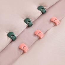 4pcs/Set Bed Sheet & Quilt Clips, Heavy Duty Shell-Shaped Clamps, Non-Slip Bed Cover Fasteners, Suitable For Thick Mattresses, ABS Material, Bed Sheet Clips For Home & Hotel Use - Multicolor - View 5