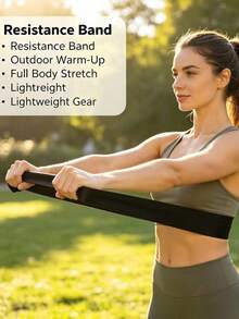 High Elasticity Fitness Resistance Bands/Elastic Ropes, Suitable For Home And Outdoor Park Training, Ideal For Pre-Workout Warm-Up, Full Body Stretching And Shaping, Exercising Arms, Shoulders, Back And Leg Muscles, Portable And Lightweight, Space-Saving, Applicable For Daily Home Fitness, Outdoor Morning Exercise, Yoga Training, Helping Improve Posture And Meeting Basic Strength Training Needs Of Different Intensities - Multi-color - View 2