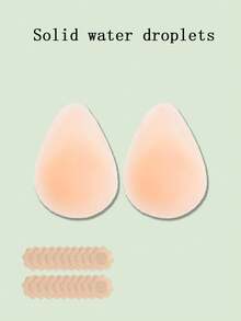 1 Pair Lift-Up Silicone Adhesive Nipple Covers (Includes 20 Non-Woven Fabric Flowers), Lifting And Shaping, Invisible Shaping Liner Under Thin Clothing - Multicolor - View 8